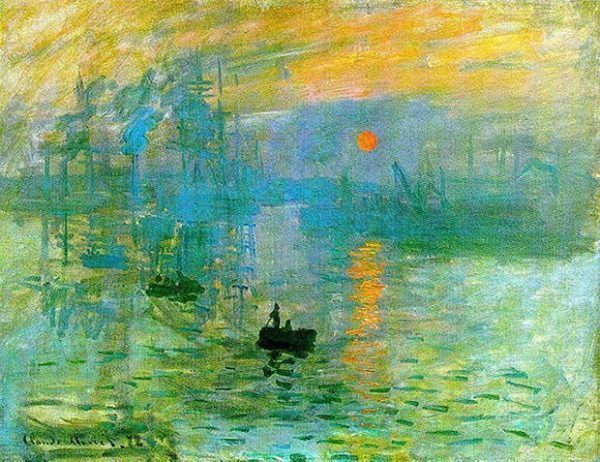 bức tranh phong cảnh nổi tiếng Bình minh trên biển Impression, Sunrise của hoạ sĩ Claude Monet