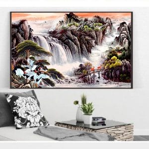 Tranh phong thủy tùng hạc CV01A155