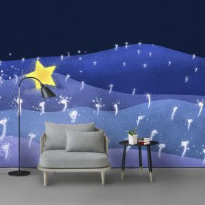 Tranh dán tường ngôi sao vàng TDT638