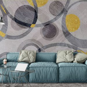 Tranh dán tường trừu tượng hình học TDT670