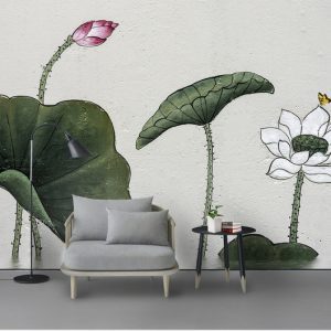 Tranh dán tường hoa sen TDT669