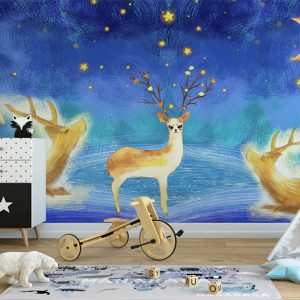 Tranh dán tường những chú hươu vàng TDT693