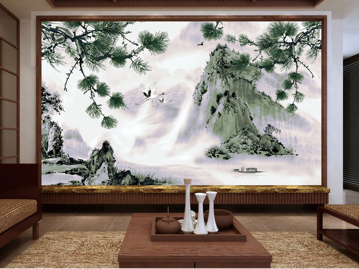 Tranh dán tường thiên nhiên núi xanh TDT688 1 06j888piCDuW