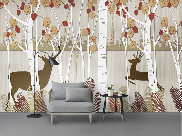 Tranh dán tường trừu tượng thiên nhiên động vật TDT682 1 08m888piCMEB