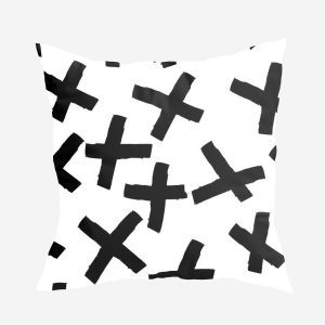 Gối vải họa tiết trừu tượng đen trắng GV0010 9 13 1 1