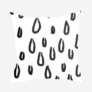 Gối vải họa tiết trừu tượng đen trắng GV0010 7 13 3