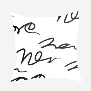 Gối vải họa tiết trừu tượng đen trắng GV0010 6 13 4