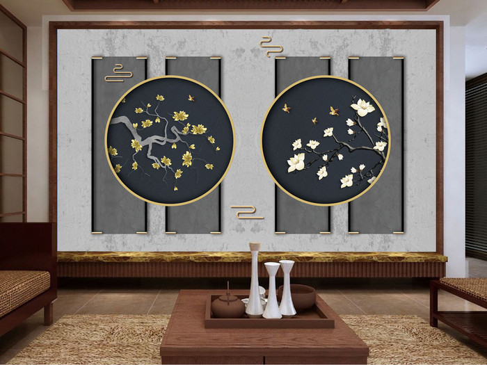 Tranh dán tường 3D hoa TDT717 1 14a888piCgUr