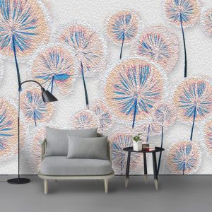 Tranh dán tường 3D hoa bồ công anh TDT785