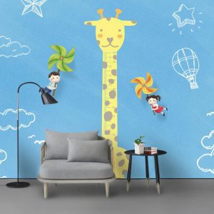 Tranh dán tường vẽ chú hươu cao cổ vàng TDT781