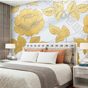 Tranh dán tường hoa hồng vàng TDT799