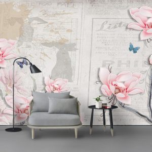 Tranh dán tường hoa cổ điển TDT771