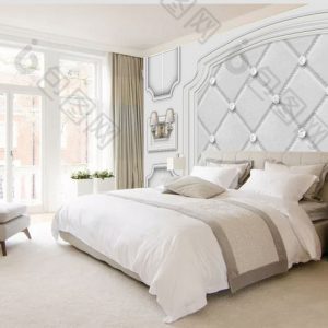 Tranh dán tường 3D màu trắng TDT796