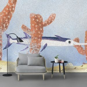 Tranh dán tường chú cá kiếm TDT761