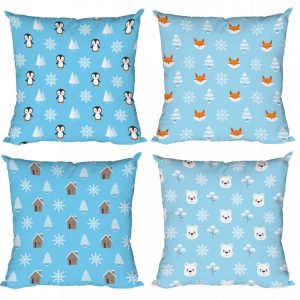 Gối vải họa tiết mùa đông GV0004