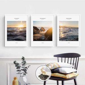 Bộ 3 tranh hoàng hôn trên biển CV0349 9 17414972