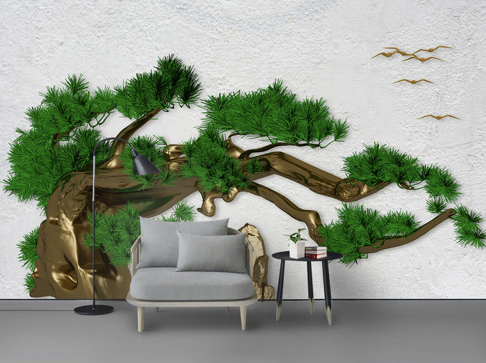 Tranh dán tường 3D bonsai TDT917 1 17V888piCH3K