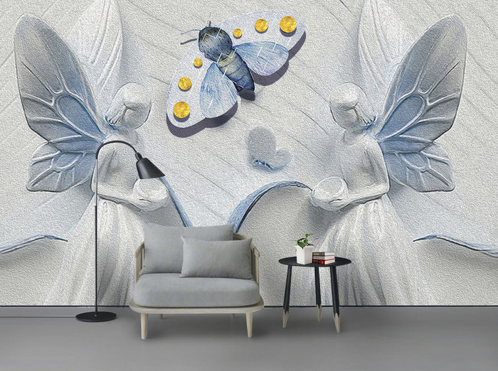 Tranh dán tường 3D thiên thân TDT914 1 17X888piCQ36