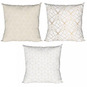 Gối vải họa tiết kẻ vàng GV0007