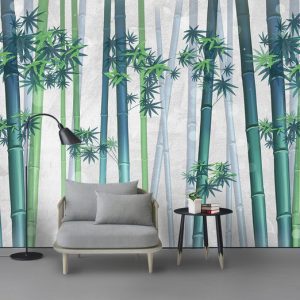 Tranh dán tường 3D rừng tre TDT891