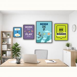 Tranh động lực văn phòng Bộ 4 tranh VP0403
