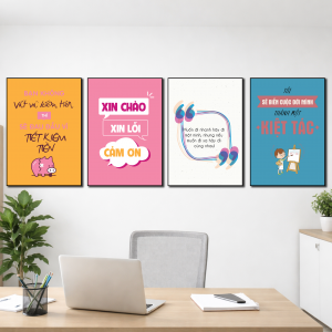 Tranh slogan Bộ 4 tranh tạo động lực VP0404