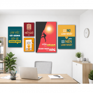 Tranh văn phòng Bộ 5 tranh VP05014