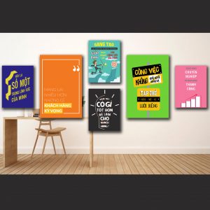 Tranh slogan trang trí Phòng Kinh Doanh VP0602