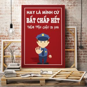 Tranh văn phòng hãy là mình cứ bất chấp hết thêm trân châu đi anh