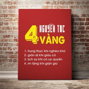 Tranh văn phòng 4 nguyên tắc vàng