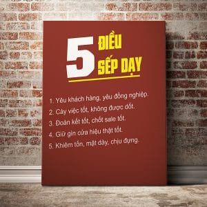 Tranh văn phòng 5 điều sếp dạy