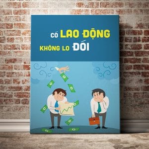 Tranh văn phòng có lao động không lo đói