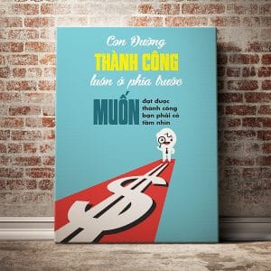 Tranh động lực con đường thành công luôn ở phía trước