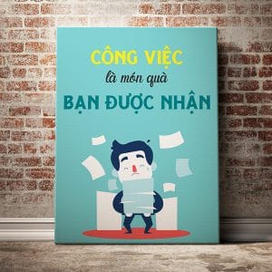 Tranh văn phòng công việc là món quà bạn được nhận