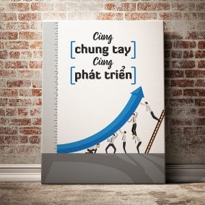 Tranh văn phòng cùng chung tay cùng phát triển