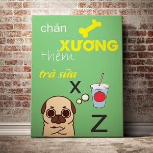 Tranh văn phòng chán xương thèm trà sữa