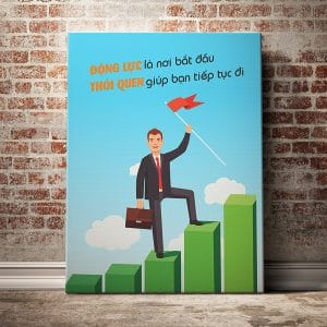 Tranh văn phòng động lực là nơi bắt đầu thói quen giúp bạn tiếp tục đi