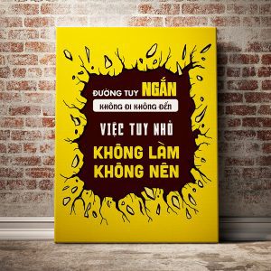 Tranh văn phòng đường tuy ngắn không đi không đến việc tuy nhỏ không làm không nên