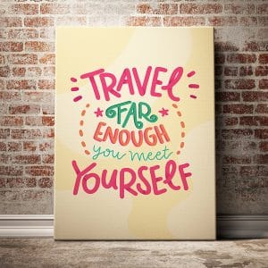 Tranh văn phòng travel far enough you meet yourself