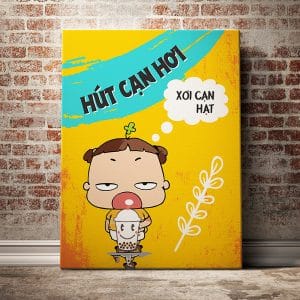 Tranh văn phòng hút cạn hơi xơi cạn hạt