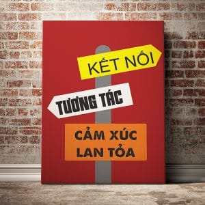 Tranh văn phòng kết nối tương tác cảm xúc lan tỏa