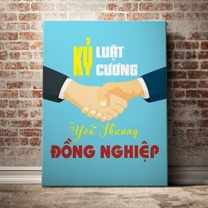Tranh văn phòng kỷ luật kỷ cương yêu thương đồng nghiệp