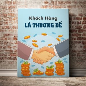 Tranh văn phòng khách hàng là thượng đế