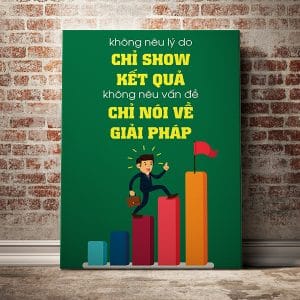 Tranh văn phòng không nêu lý do chỉ show kết quả không nêu vấn đề chỉ nói về giải pháp