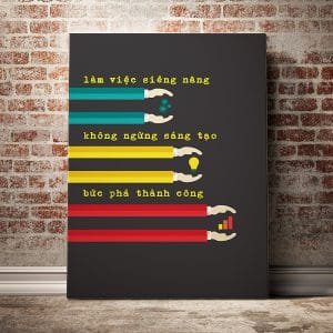 Tranh động lực làm việc siêng năng không ngừng sáng tạo bức phá thành công