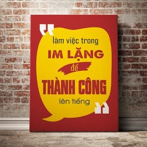 Tranh động lực làm việc trong im lặng để thành công lên tiếng