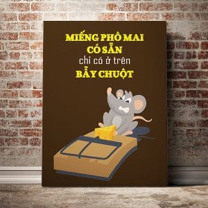 Tranh động lực miềng phô mai có sẵn chỉ có ở trên bẫy chuột