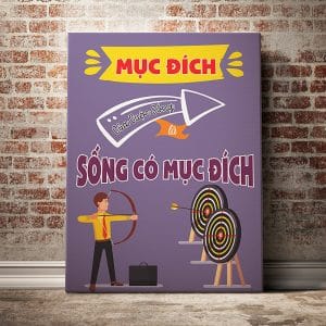 Tranh văn phòng mục đích của cuộc sống là sống có mục đích