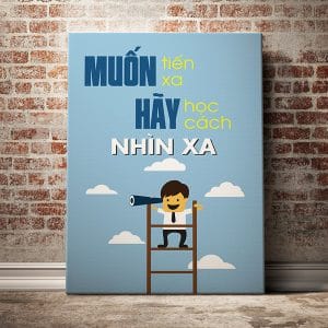Tranh văn phòng muốn tiến xa hãy học cách nhìn xa