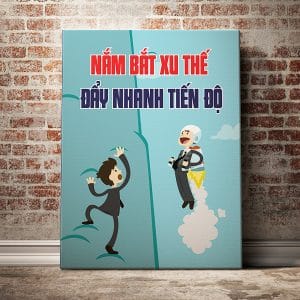 Tranh văn phòng nắm bắt xu thế đầy nhanh tiến độ